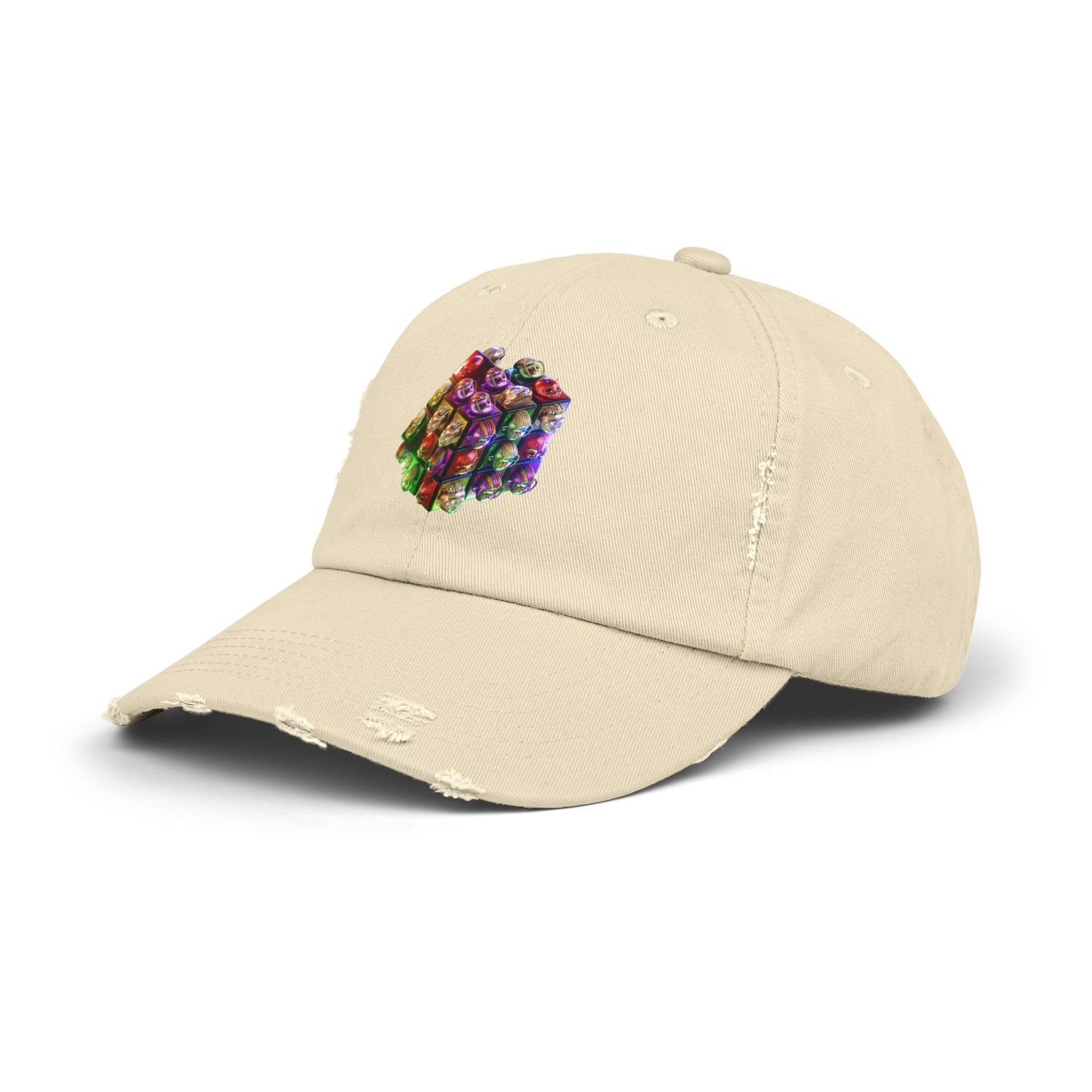 Rubiks cube Unisex Distressed Cap